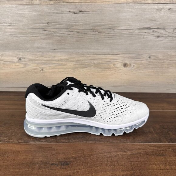 Nike Air Max 2017 Mens Size 8.5 White Black Pure Platinum 849559 100 - Picture 6 of 9